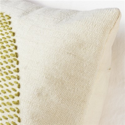 LOKALT ЛОКАЛЬТ, Чехол на подушку, неокрашенный зеленый/ручная работа, 50x50 см