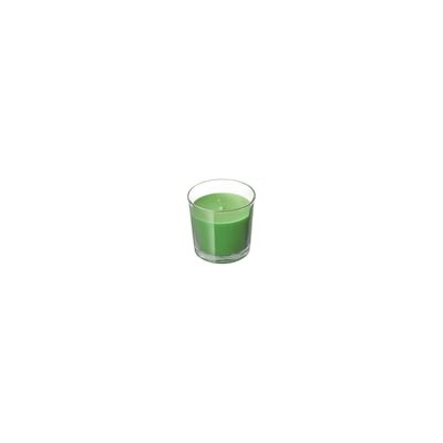 SINNLIG СИНЛИГ, Ароматическая свеча в стакане, Яблоко и груша/зеленый, 7.5 см