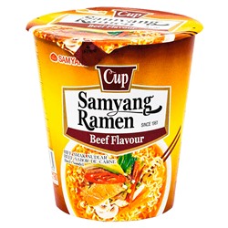 Лапша быстрого приготовления Samyang Beef Flavor Ramen со вкусом говядины, 65 г